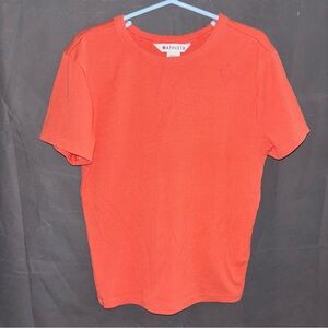 Athleta Renew Ribbed Seamless Crewneck Tee Orange Short Sleeve Size XXS